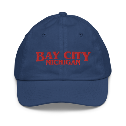 'Bay City Michigan' Youth Baseball Cap (1980s Drama Parody)