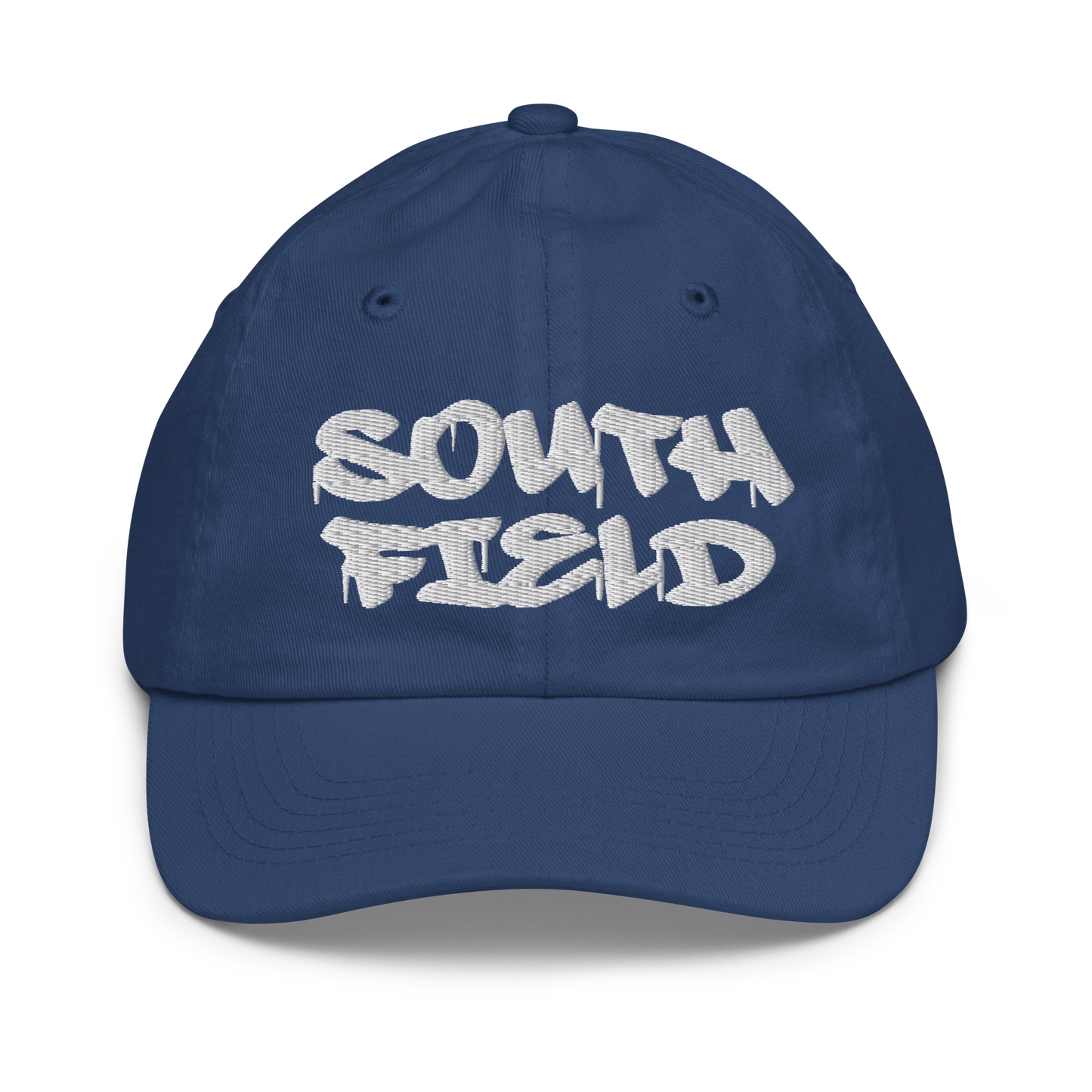 'Southfield' Youth Baseball Cap | White/Black Embroidery