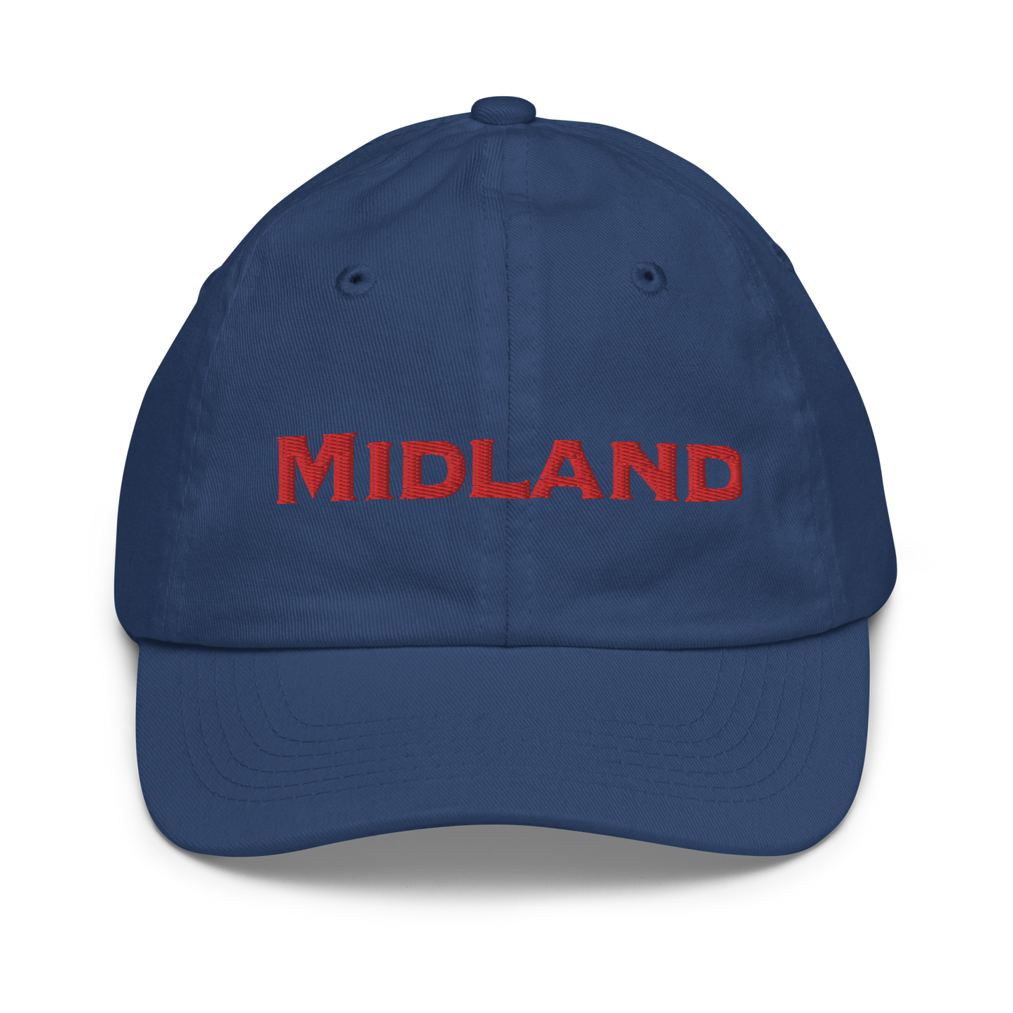 'Midland' Youth Baseball Cap | Red Embroidery