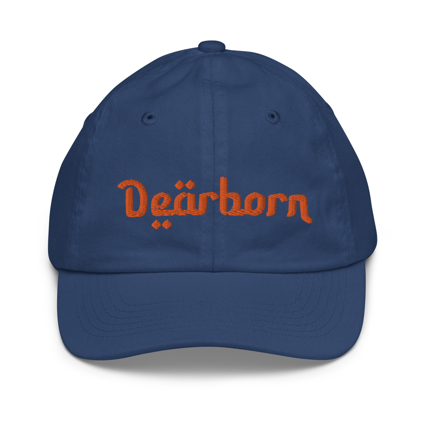 'Dearborn' Youth Baseball Cap | Orange Embroidery