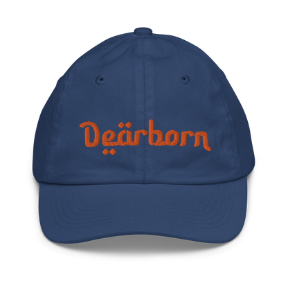 'Dearborn' Youth Baseball Cap | Orange Embroidery