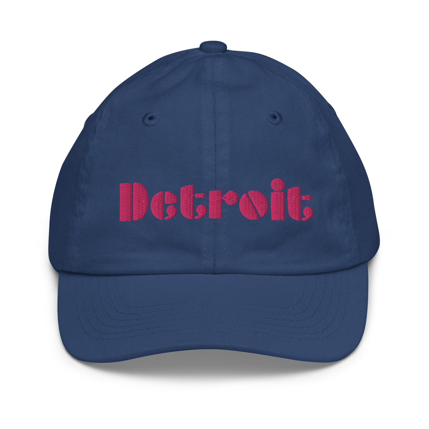 'Detroit' Youth Baseball Cap | Pink Embroidery