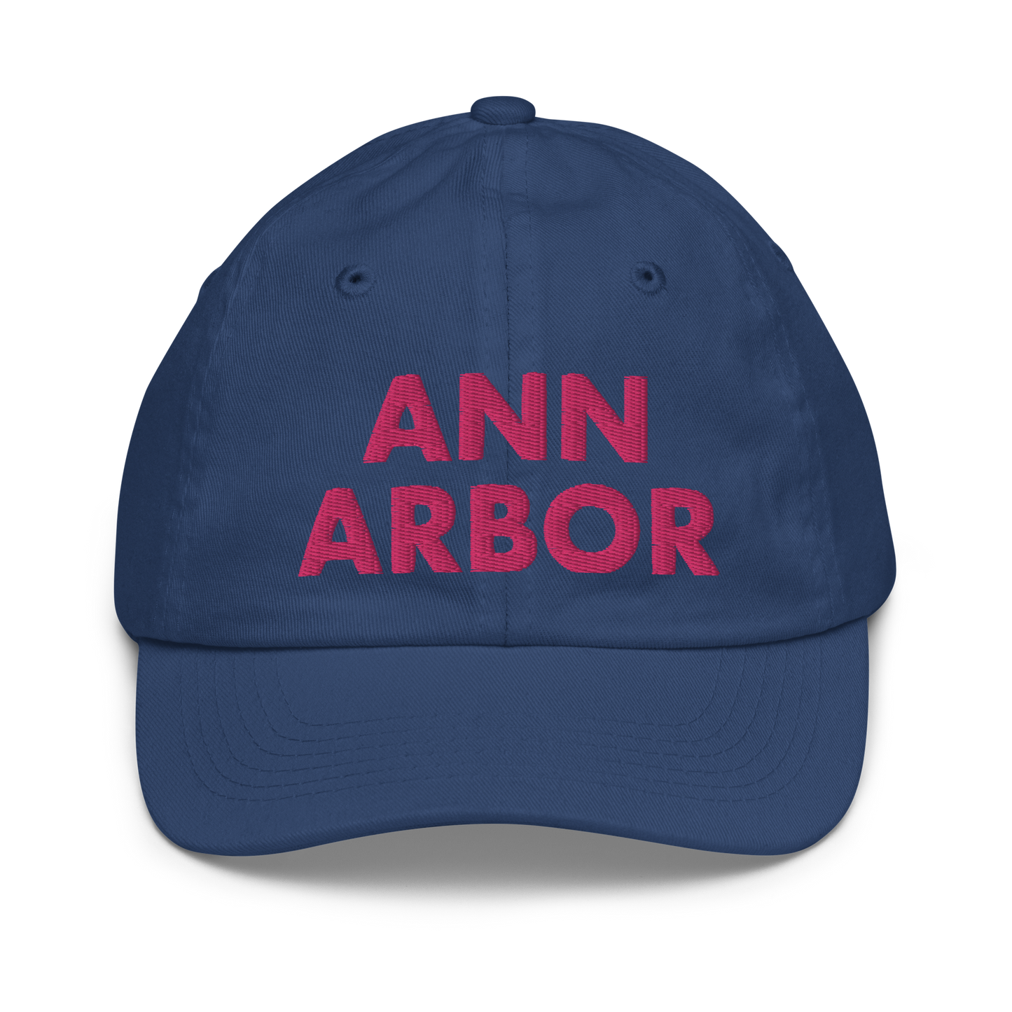 'Ann Arbor' Youth Baseball Cap | Pink Embroidery