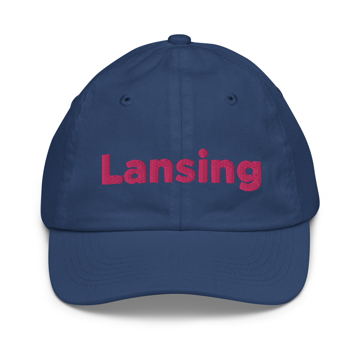 'Lansing' Youth Baseball Cap | Pink Embroidery