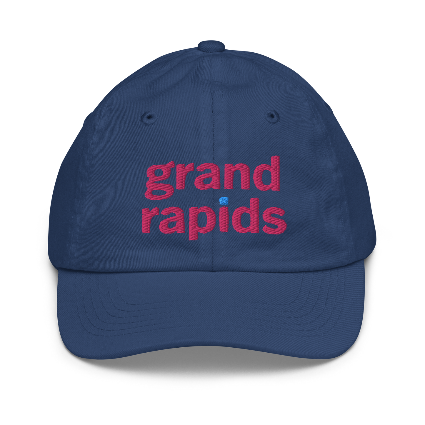 'Grand Rapids' Youth Baseball Cap (Hypermarket Parody) | Pink Embroidery