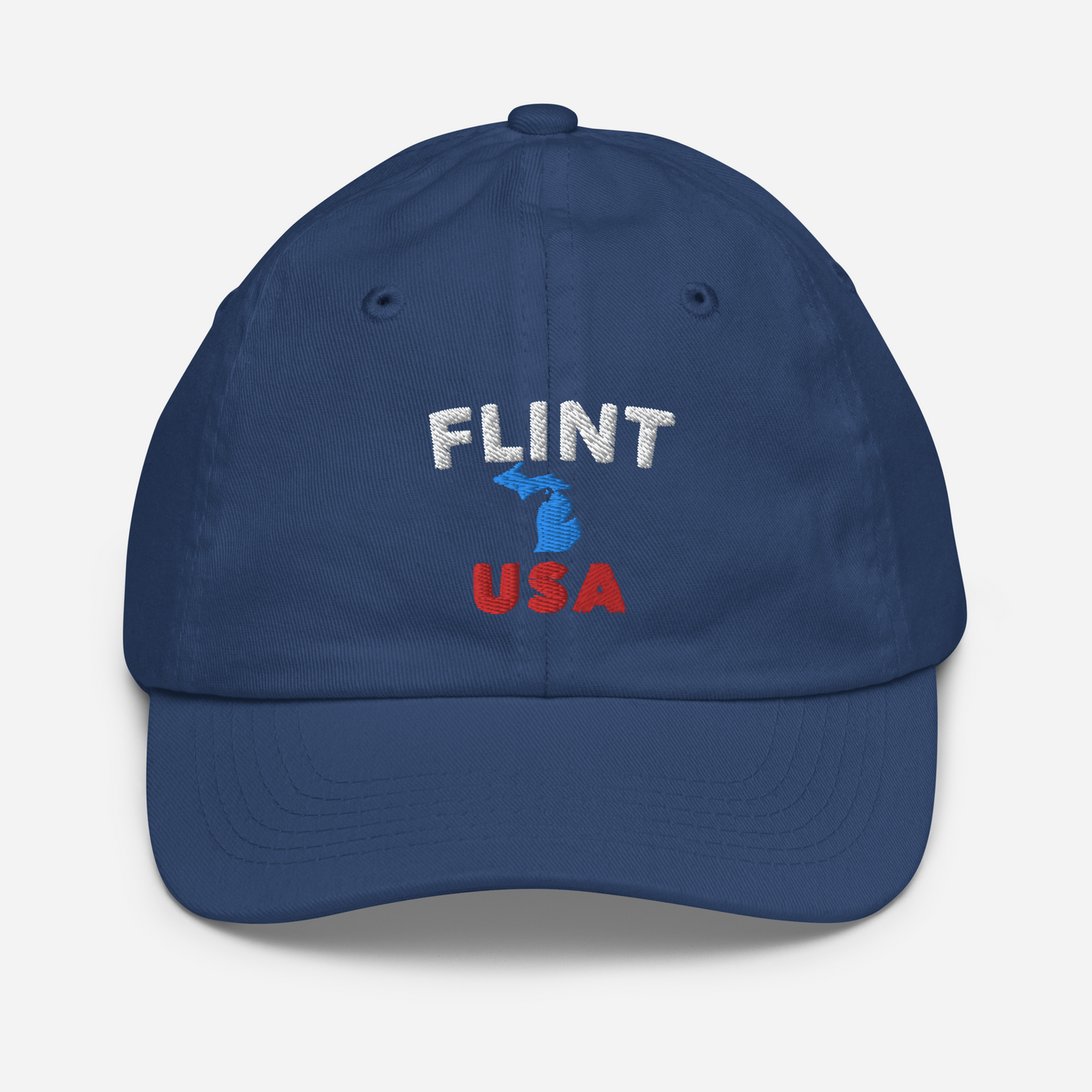 'Flint USA' Youth Baseball Cap (w/ Michigan Outline)