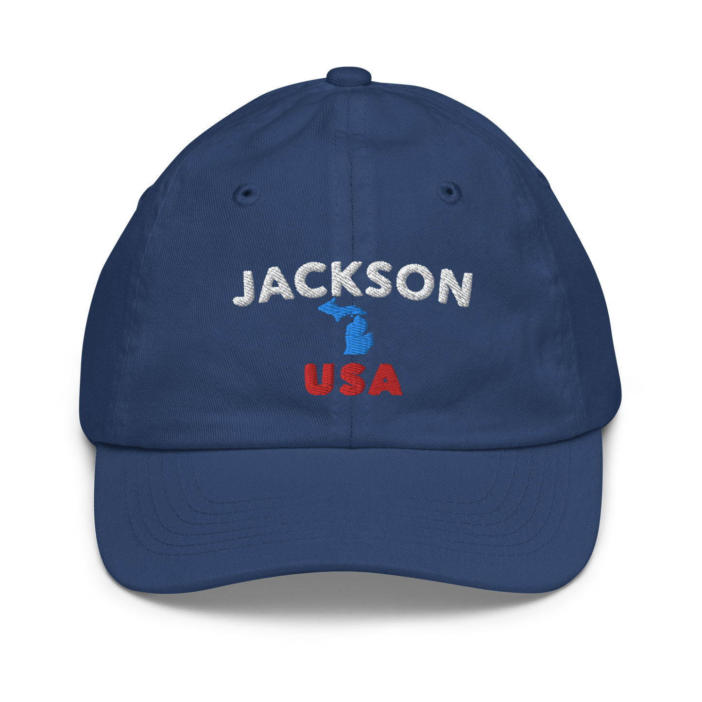 'Jackson USA' Youth Baseball Cap (w/ Michigan Outline)