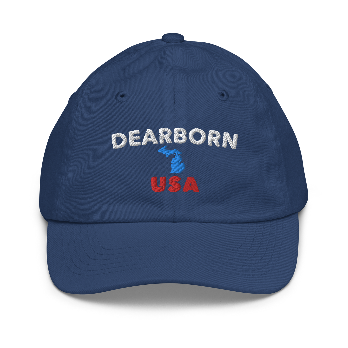 'Dearborn USA' Youth Baseball Cap (w/ Michigan Outline)