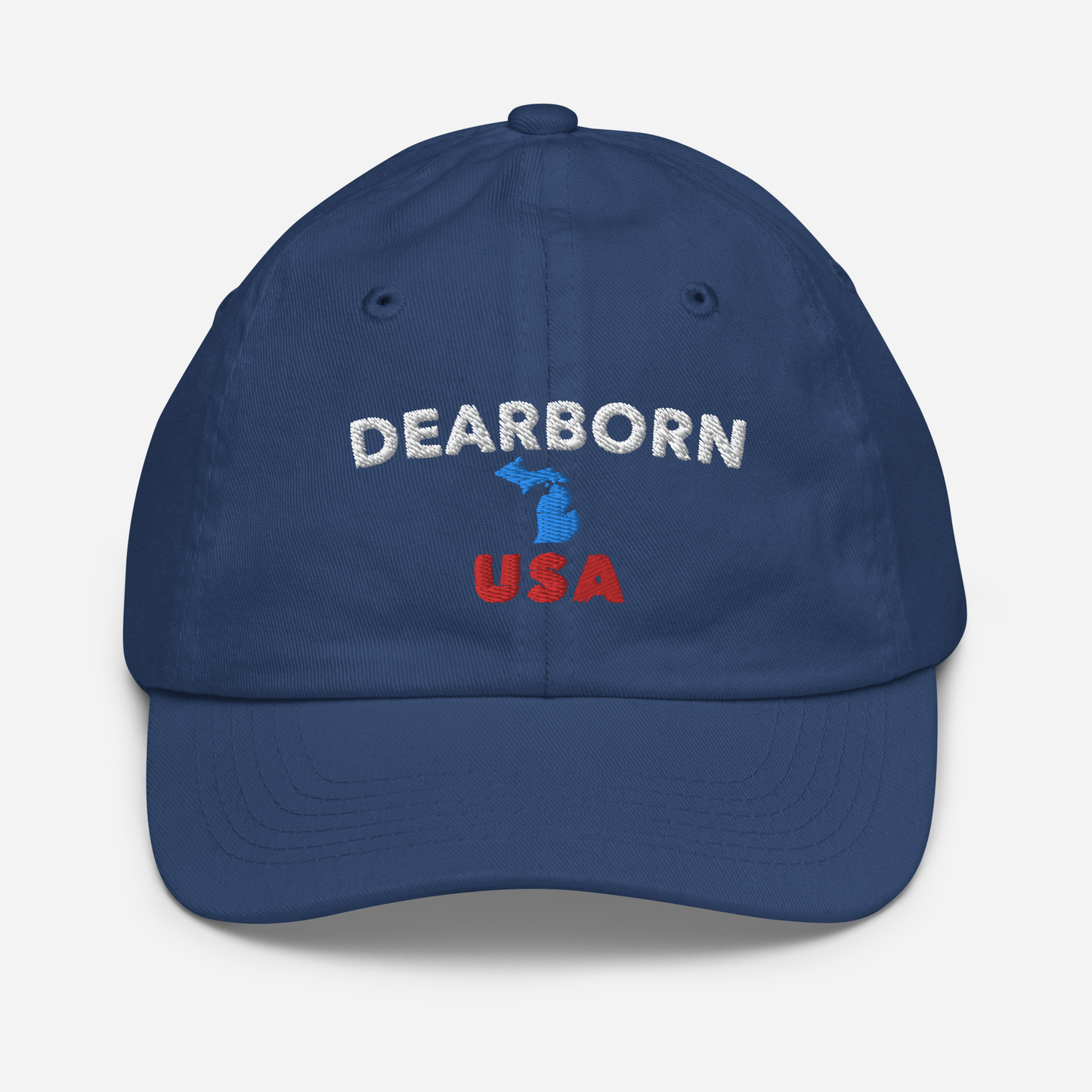 'Dearborn USA' Youth Baseball Cap (w/ Michigan Outline)