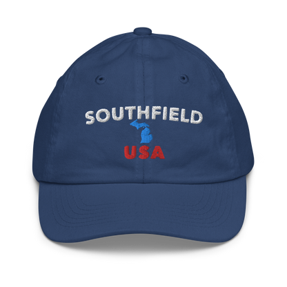 'Southfield USA' Youth Baseball Cap (w/ Michigan Outline)