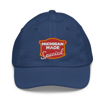 'Michigan Made' Youth Baseball Cap (Potato Chip Parody)