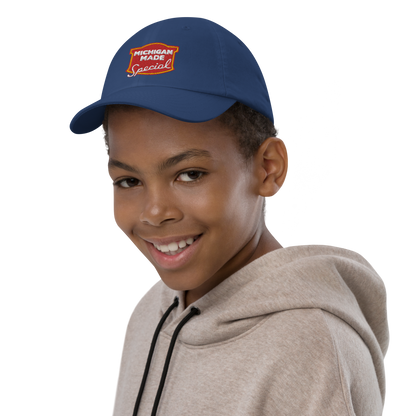 'Michigan Made' Youth Baseball Cap (Potato Chip Parody)