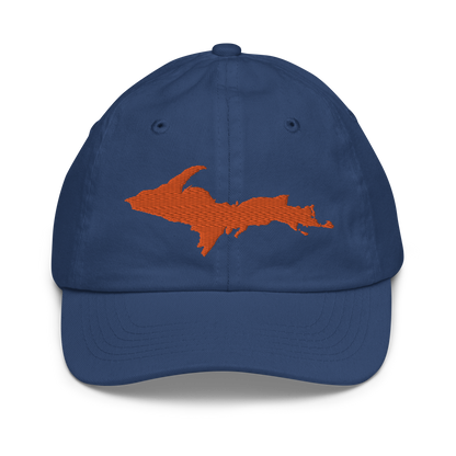 Michigan Upper Peninsula Youth Baseball Cap (w/ Orange UP Outline)