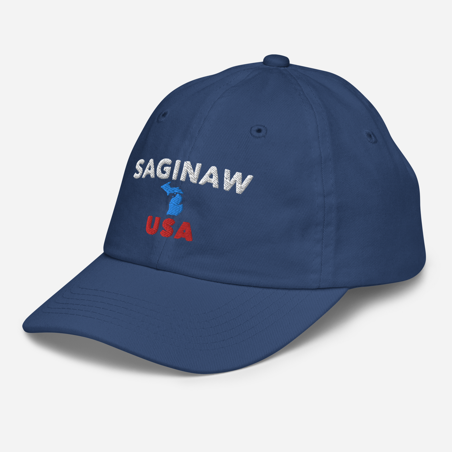 'Saginaw USA' Youth Baseball Cap (w/Michigan Outline)