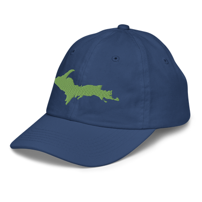 Michigan Upper Peninsula Youth Baseball Cap (w/ Green UP Outline)