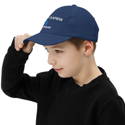 'Grand Rapids' Youth Baseball Cap (w/ Michigan Outline)