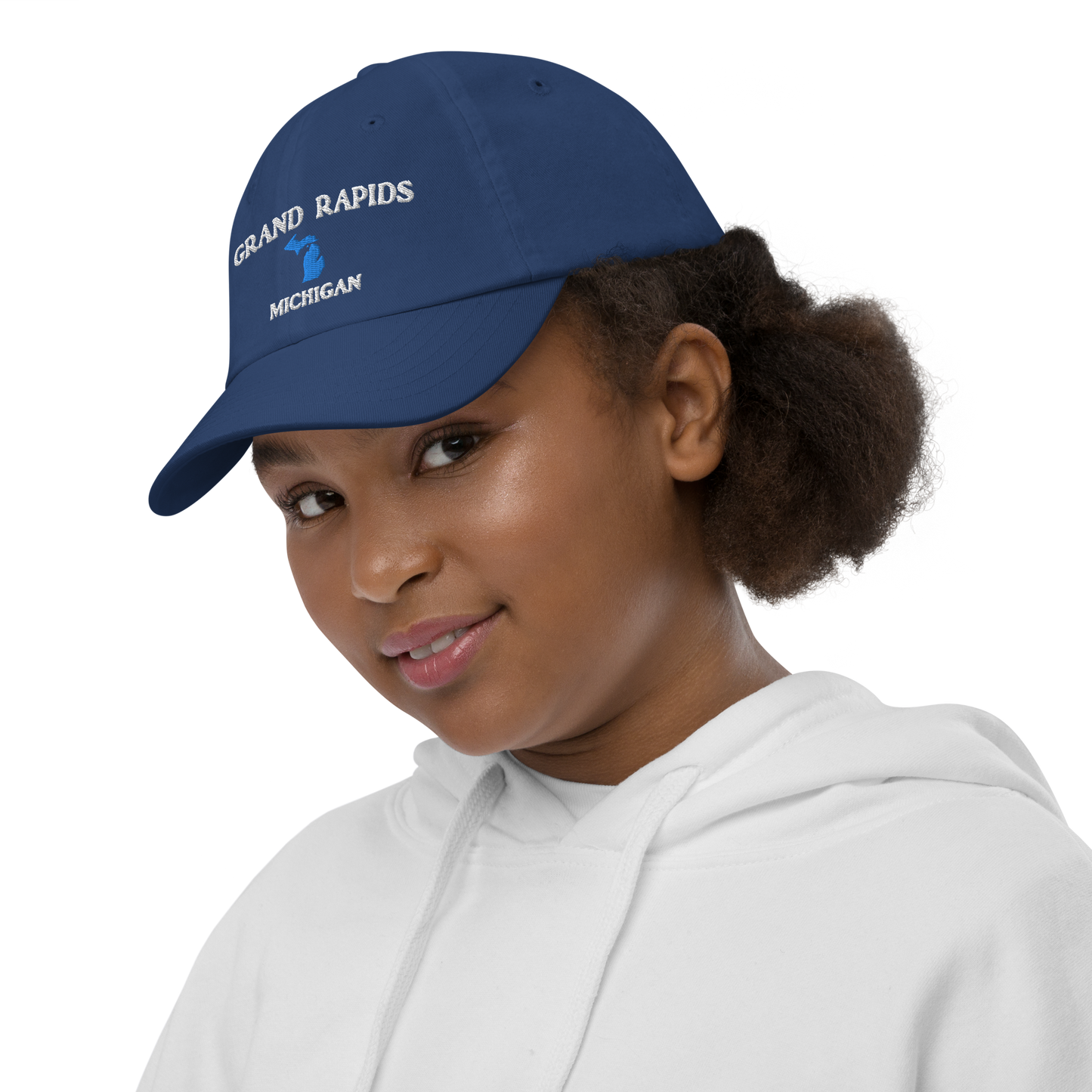 'Grand Rapids' Youth Baseball Cap (w/ Michigan Outline)