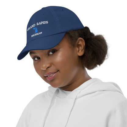 'Grand Rapids' Youth Baseball Cap (w/ Michigan Outline)