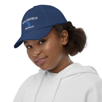 'Southfield Michigan' Youth Baseball Cap (w/ Michigan Outline)