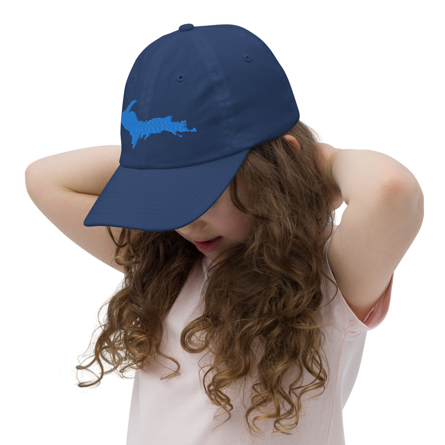 Michigan Upper Peninsula Youth Baseball Cap (w/ Azure UP Outline)