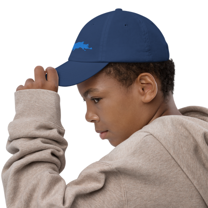 Michigan Upper Peninsula Youth Baseball Cap (w/ Azure UP Outline)