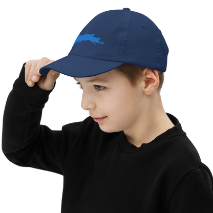 Michigan Upper Peninsula Youth Baseball Cap (w/ Azure UP Outline)