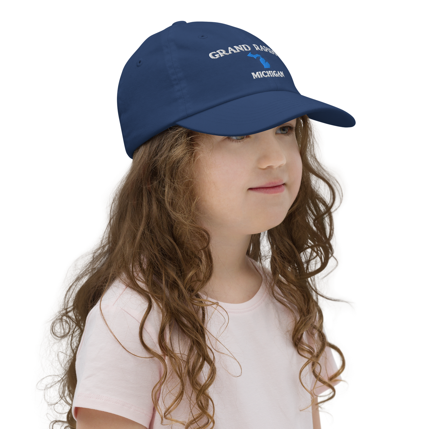 'Grand Rapids' Youth Baseball Cap (w/ Michigan Outline)