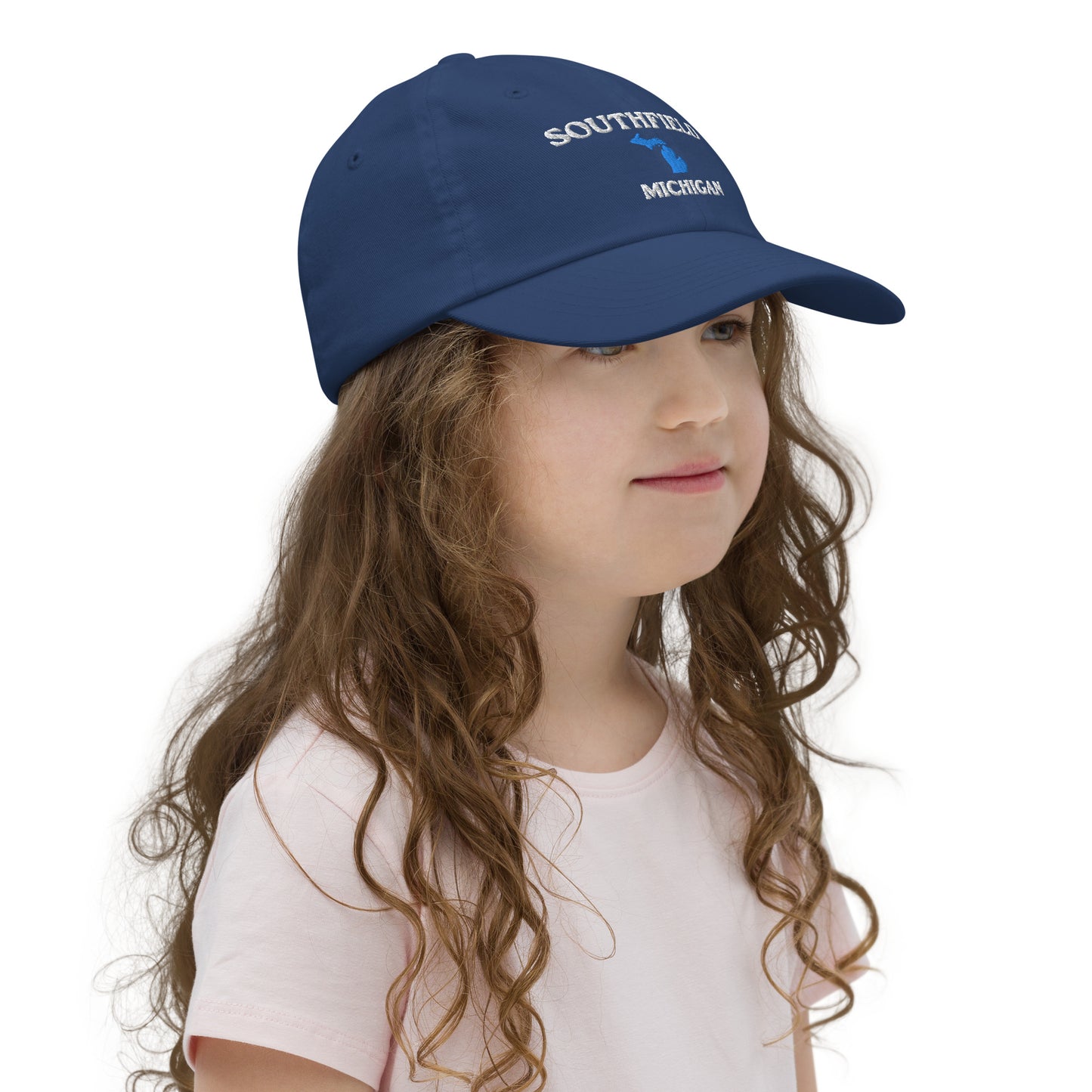 'Southfield Michigan' Youth Baseball Cap (w/ Michigan Outline)