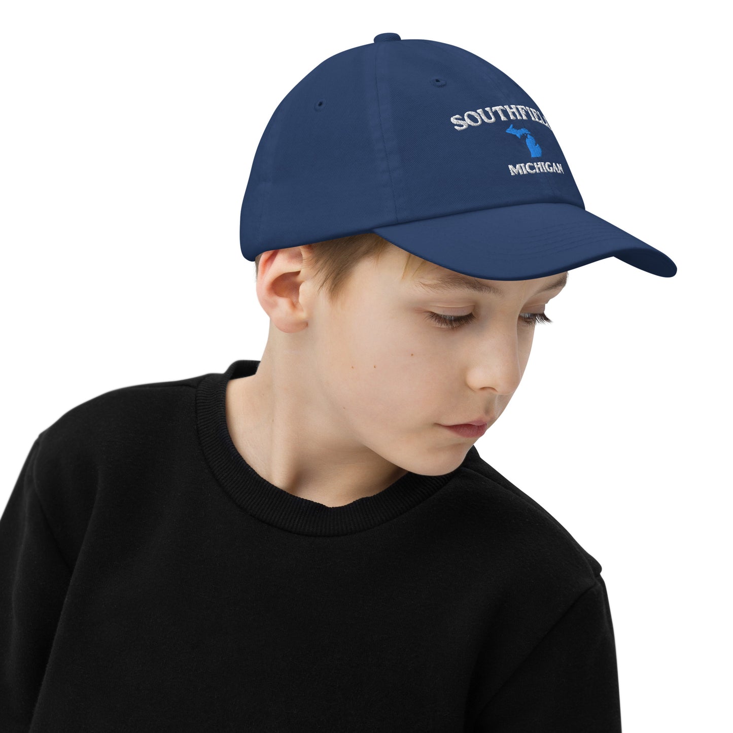 'Southfield Michigan' Youth Baseball Cap (w/ Michigan Outline)