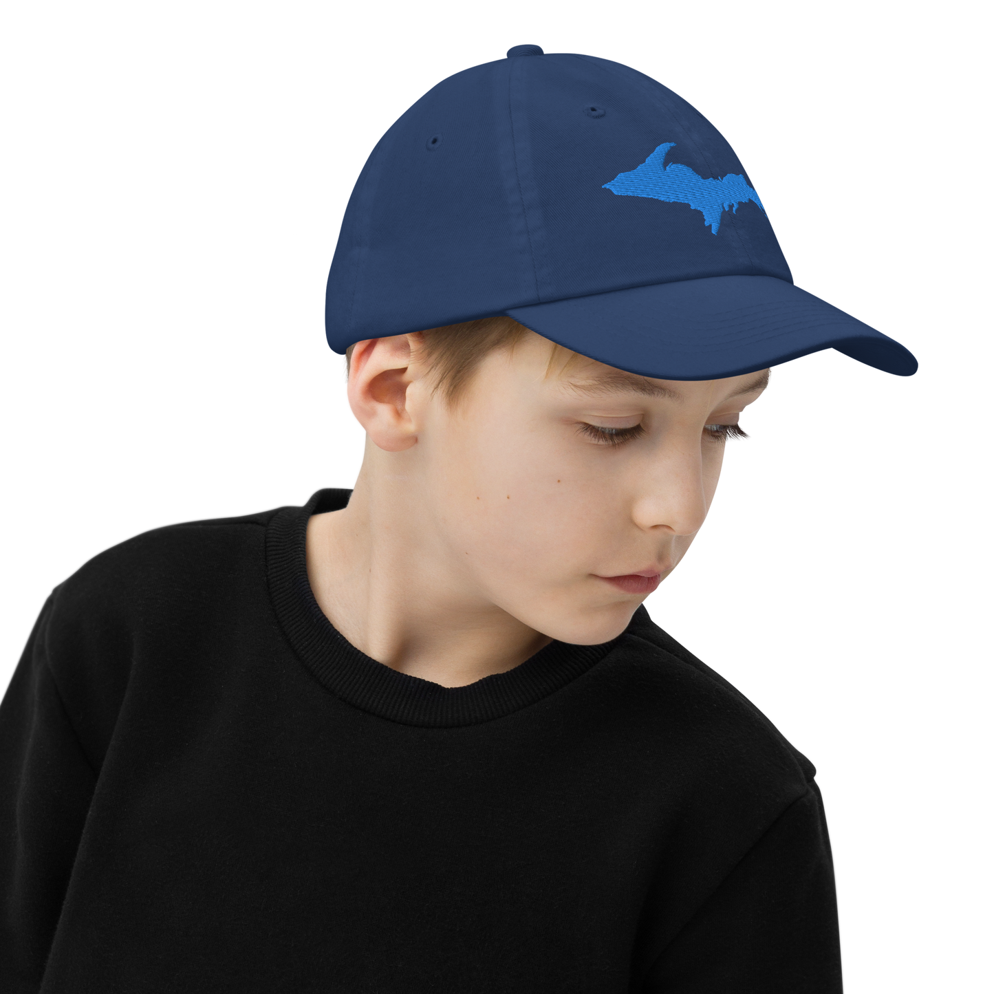 Michigan Upper Peninsula Youth Baseball Cap (w/ Azure UP Outline)