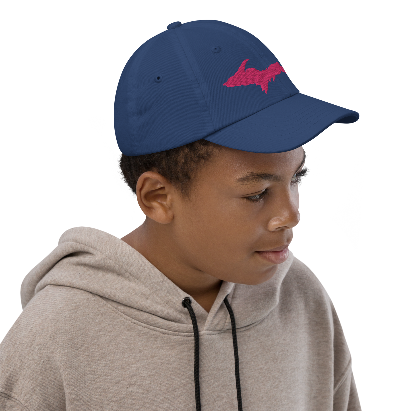 Michigan Youth Baseball Cap (w/ Pink UP Outline)