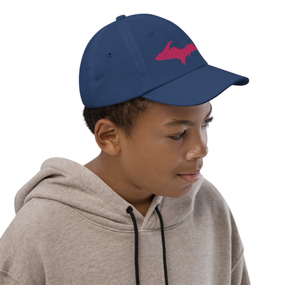 Michigan Youth Baseball Cap (w/ Pink UP Outline)