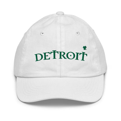 'Detroit' Youth Baseball Cap (Irish Font w/Shamrock) - Circumspice Michigan