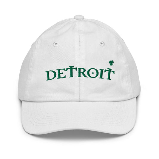 'Detroit' Youth Baseball Cap (Irish Font w/Shamrock) - Circumspice Michigan