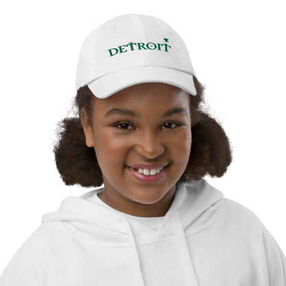 'Detroit' Youth Baseball Cap (Irish Font w/Shamrock) - Circumspice Michigan