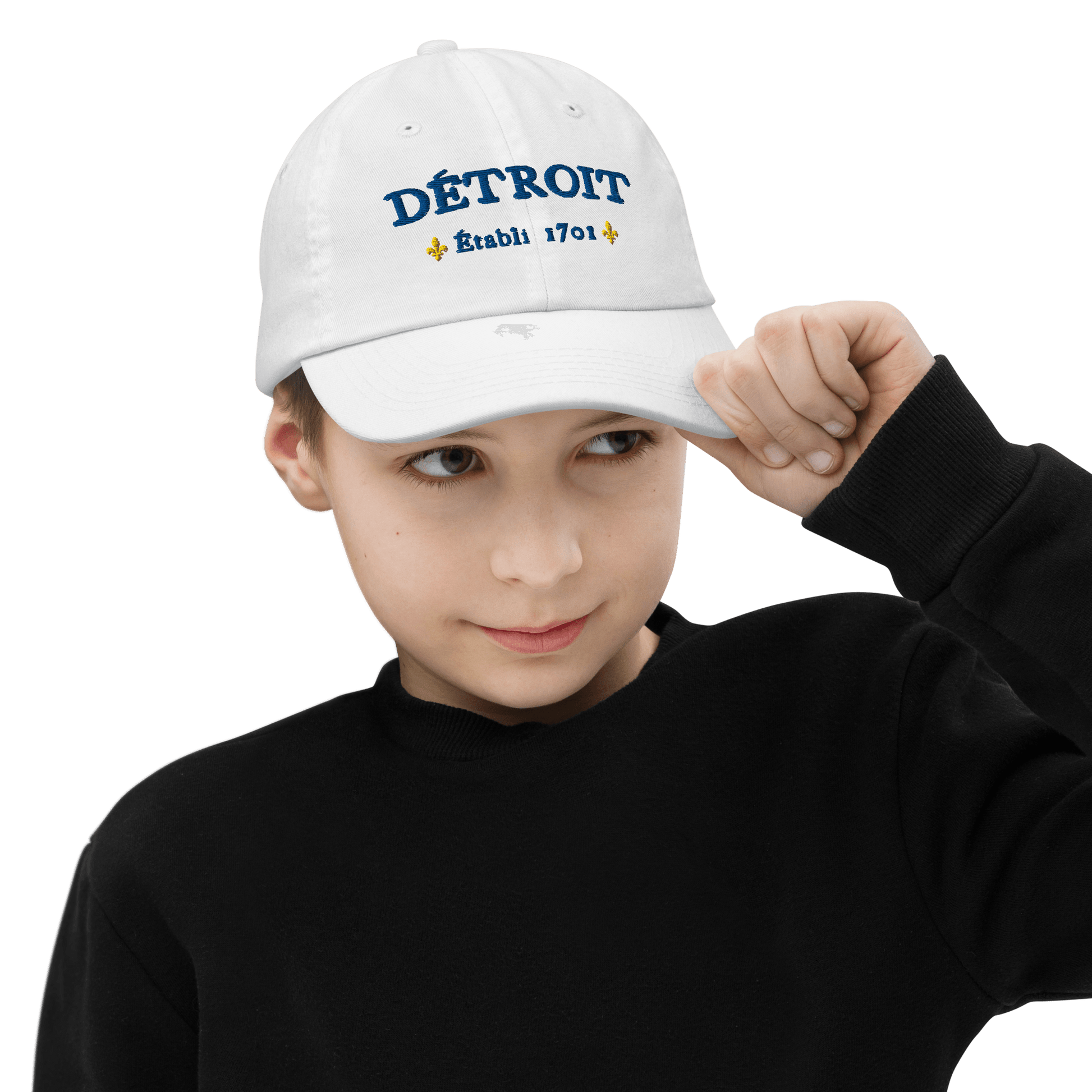 'Détroit Établi 1701' Youth Baseball Cap - Circumspice Michigan