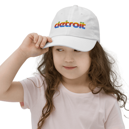 'Detroit' Youth Baseball Cap (Pomaceous 1980s Computer Parody) - Circumspice Michigan