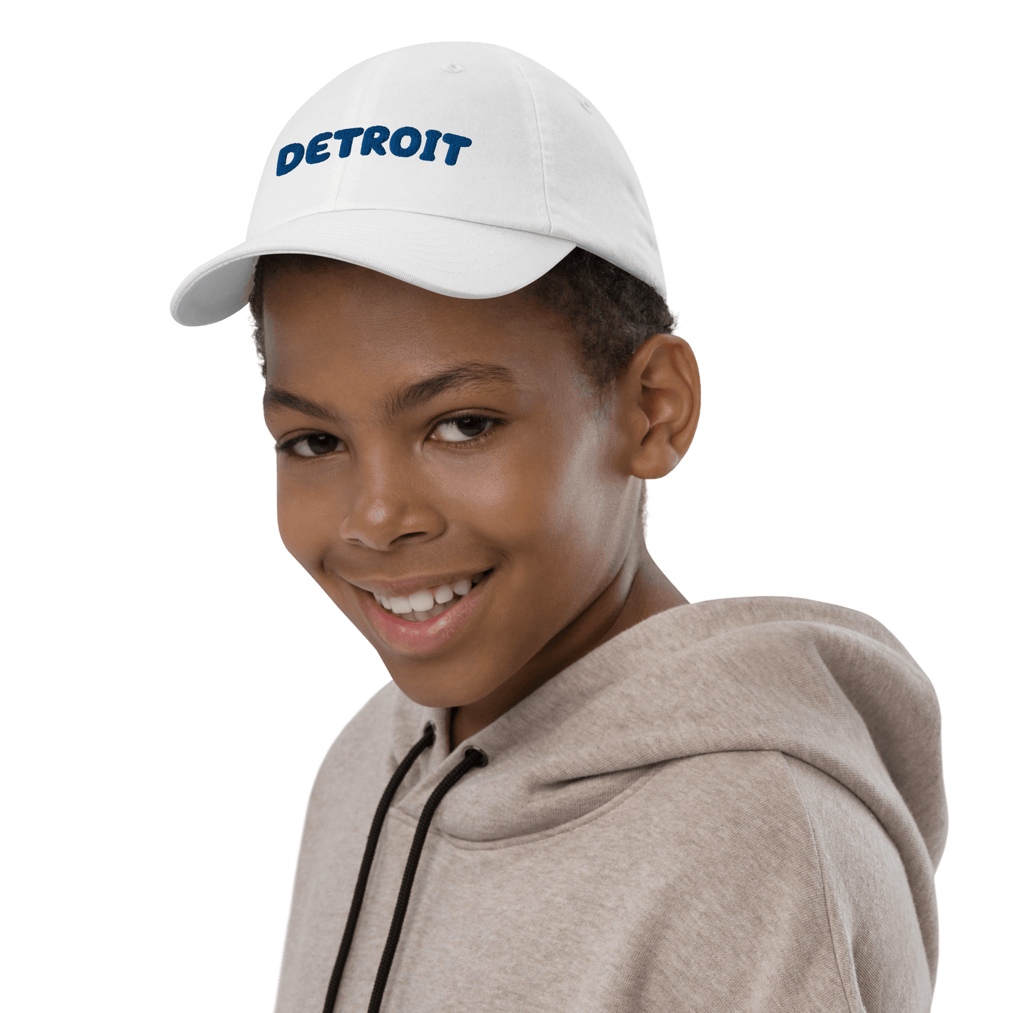 'Detroit' Youth Baseball Cap (Kid's Font) - Circumspice Michigan