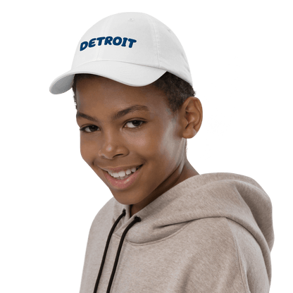 'Detroit' Youth Baseball Cap (Kid's Font) - Circumspice Michigan