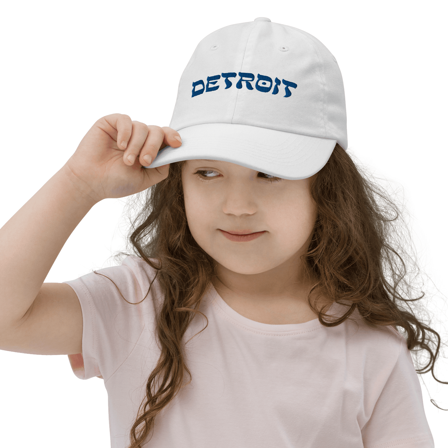 'Detroit' Youth Baseball Cap (Hebrew-Style Font) - Circumspice Michigan