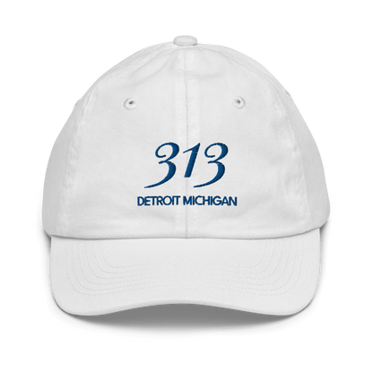 '313 Detroit Michigan' Youth Baseball Cap - Circumspice Michigan