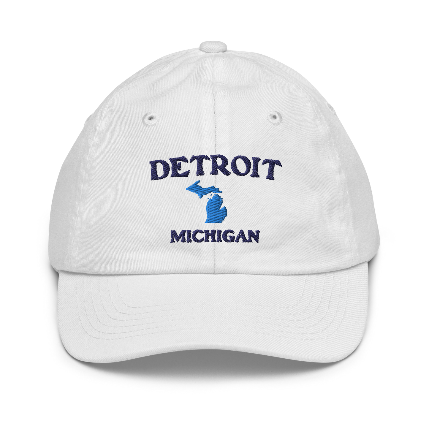 'Detroit Michigan' Youth Baseball Cap (w/ Michigan Outline)