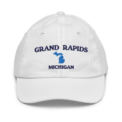 'Grand Rapids' Youth Baseball Cap (w/ Michigan Outline)