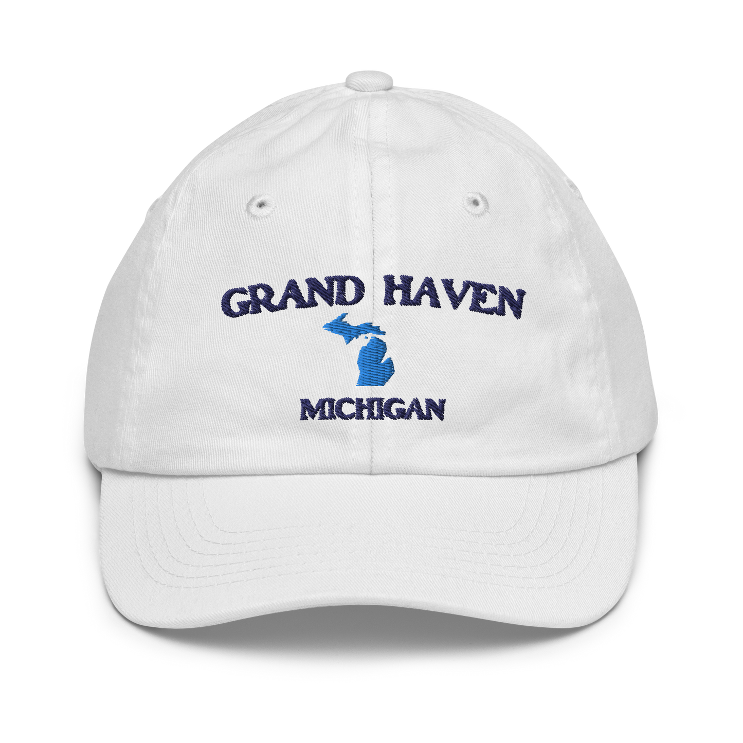 'Grand Haven Michigan' Youth Baseball Cap (w/ Michigan Outline)