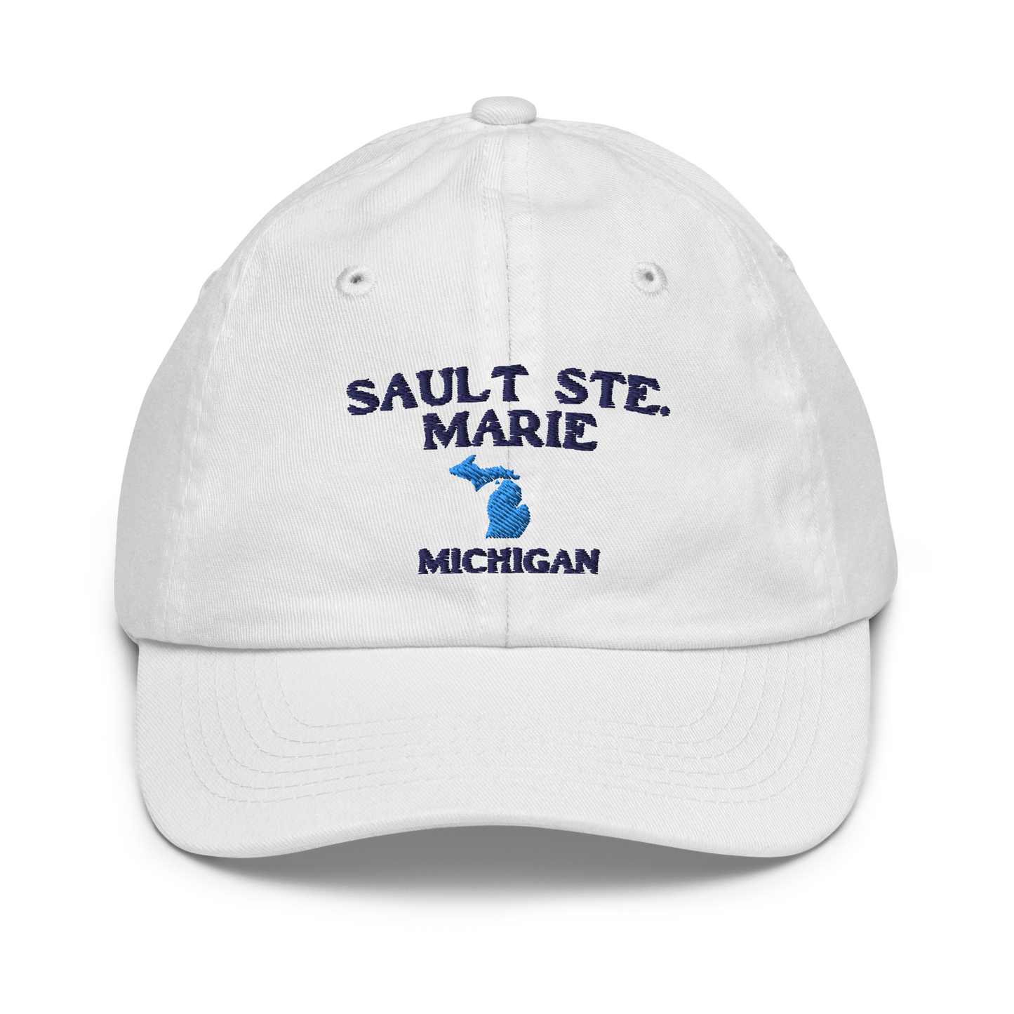 'Sault Ste. Marie Michigan' Youth Baseball Cap (w/ Michigan Outline