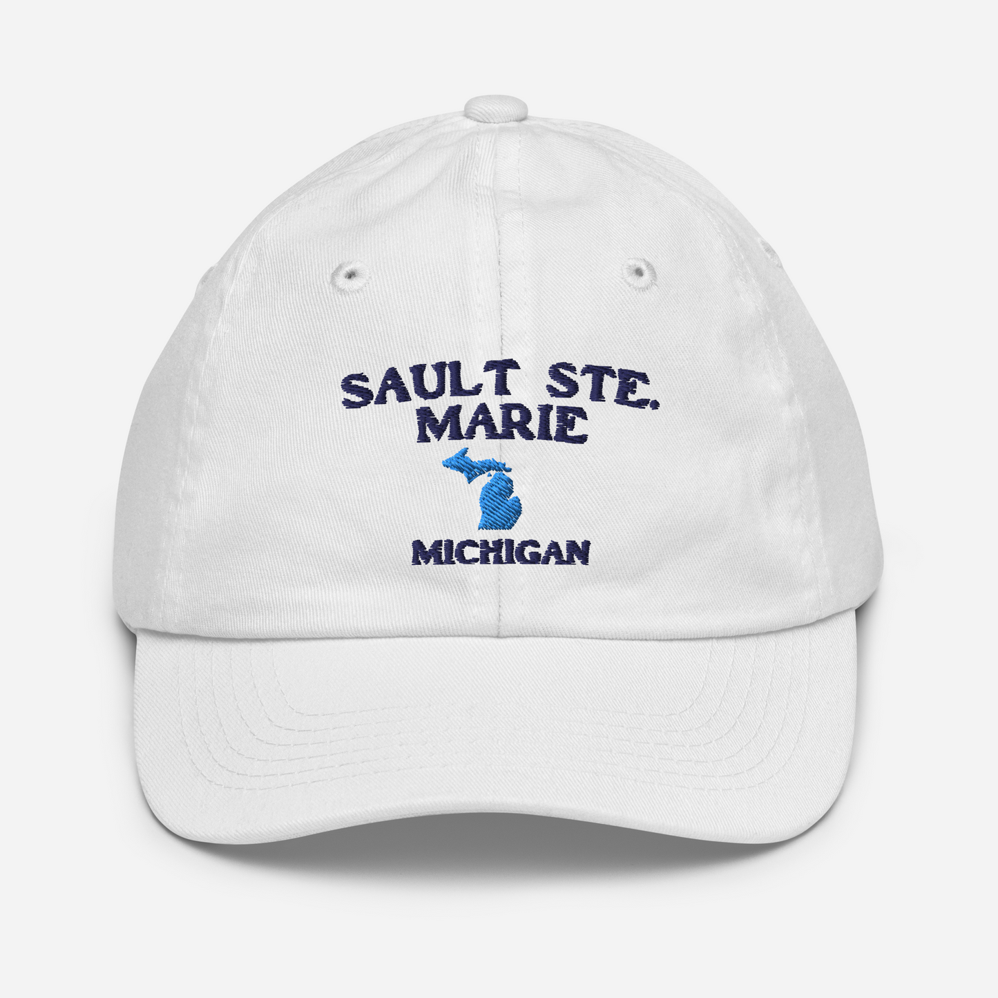 'Sault Ste. Marie Michigan' Youth Baseball Cap (w/ Michigan Outline