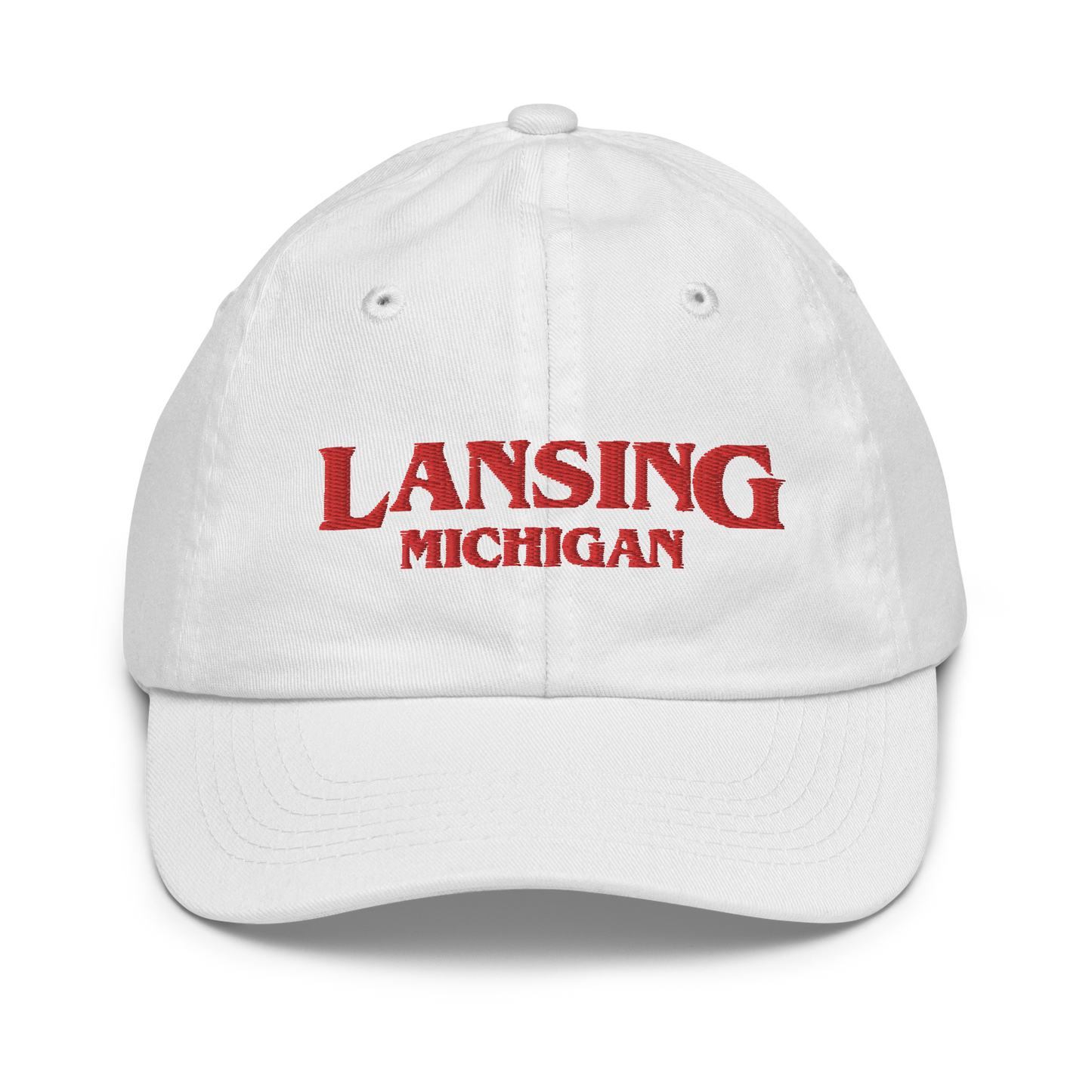 'Lansing Michigan' Youth Baseball Cap (1980s Drama Parody)