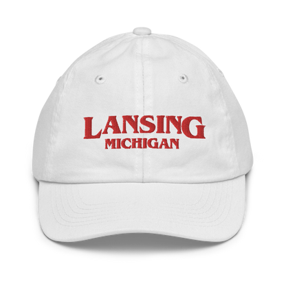 'Lansing Michigan' Youth Baseball Cap (1980s Drama Parody)