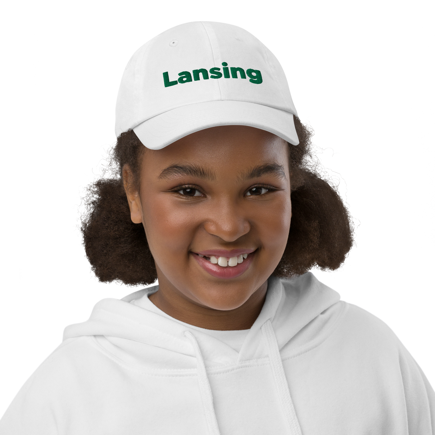 'Lansing' Youth Baseball Cap | Green Embroidery