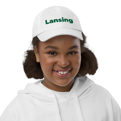 'Lansing' Youth Baseball Cap | Green Embroidery